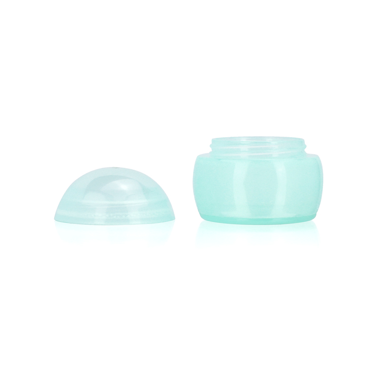Unique empty 3G 3ML blue small cosmetics containers and packaging mini pet eye cream plastic jars for beauty care