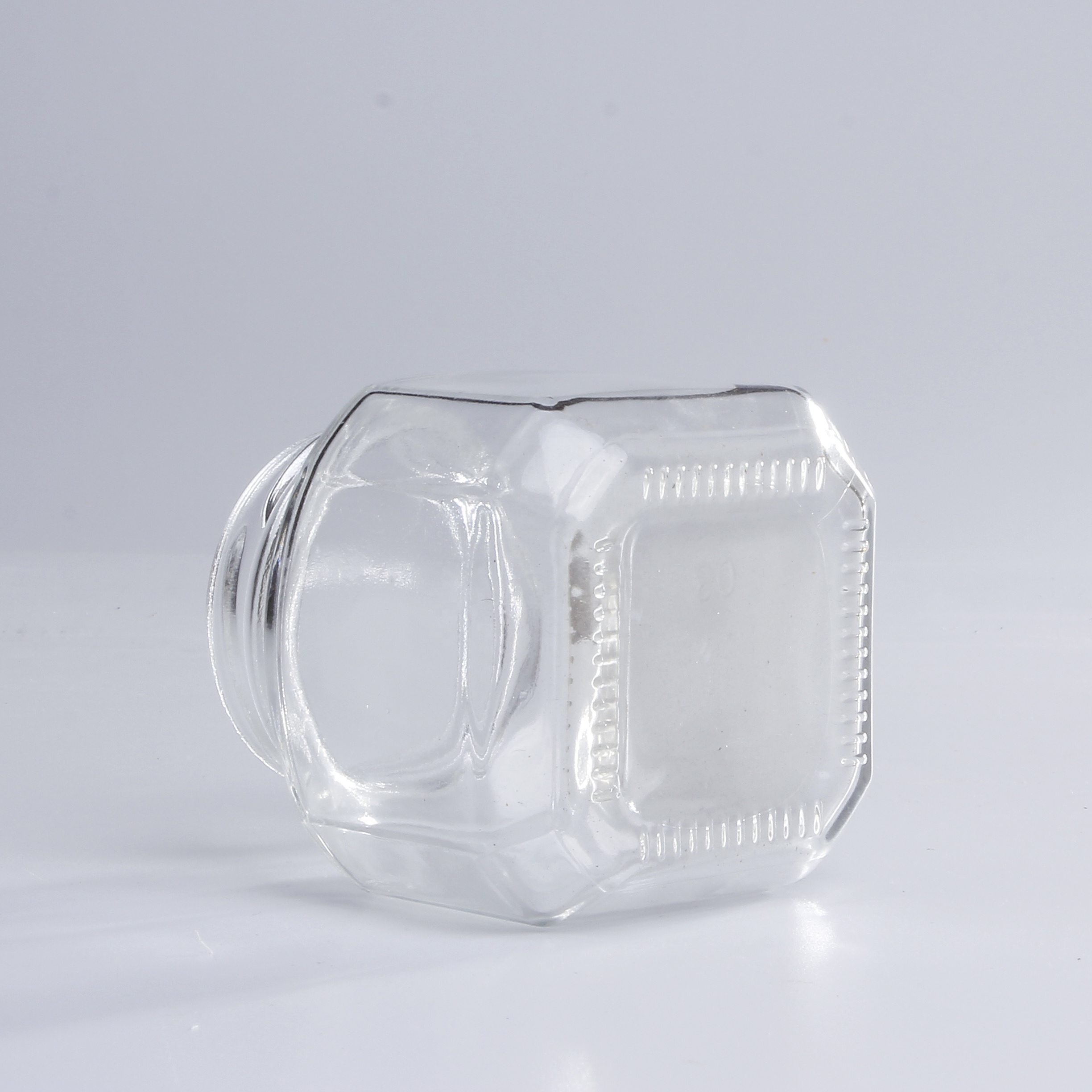 Unique food storage 314ml square glass honey canning jars wholesale with metal airtight lid for jam sauce packaging