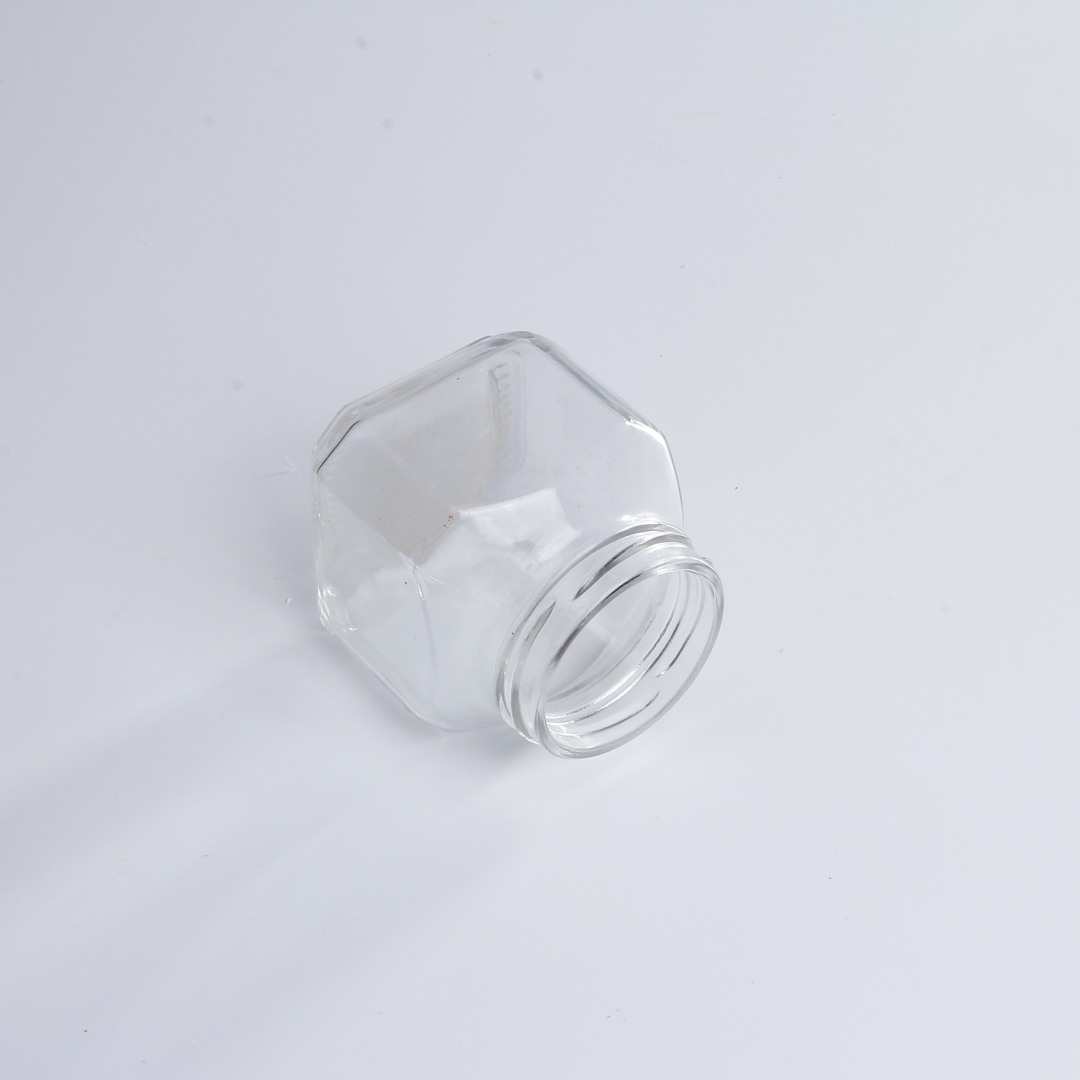 Unique food storage 314ml square glass honey canning jars wholesale with metal airtight lid for jam sauce packaging