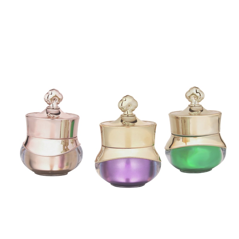 Unique high quality 10g acrylic eye cream jar with gold cap
