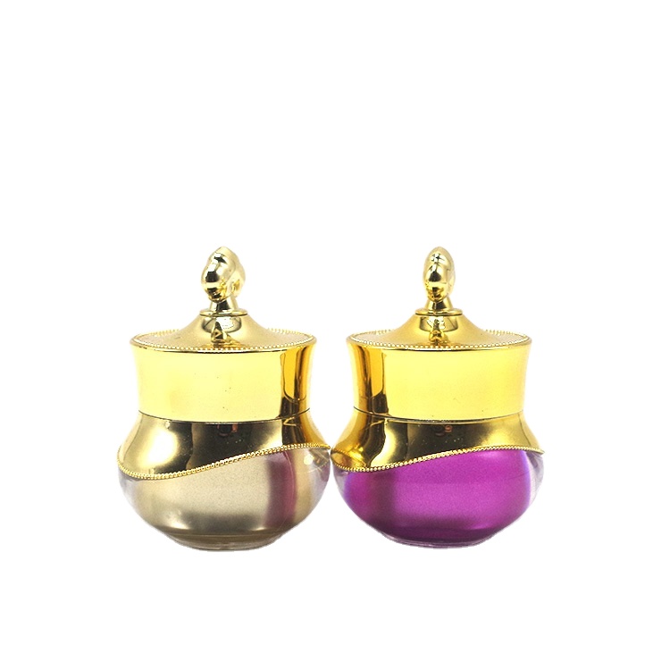 Unique high quality 10g acrylic eye cream jar with gold cap