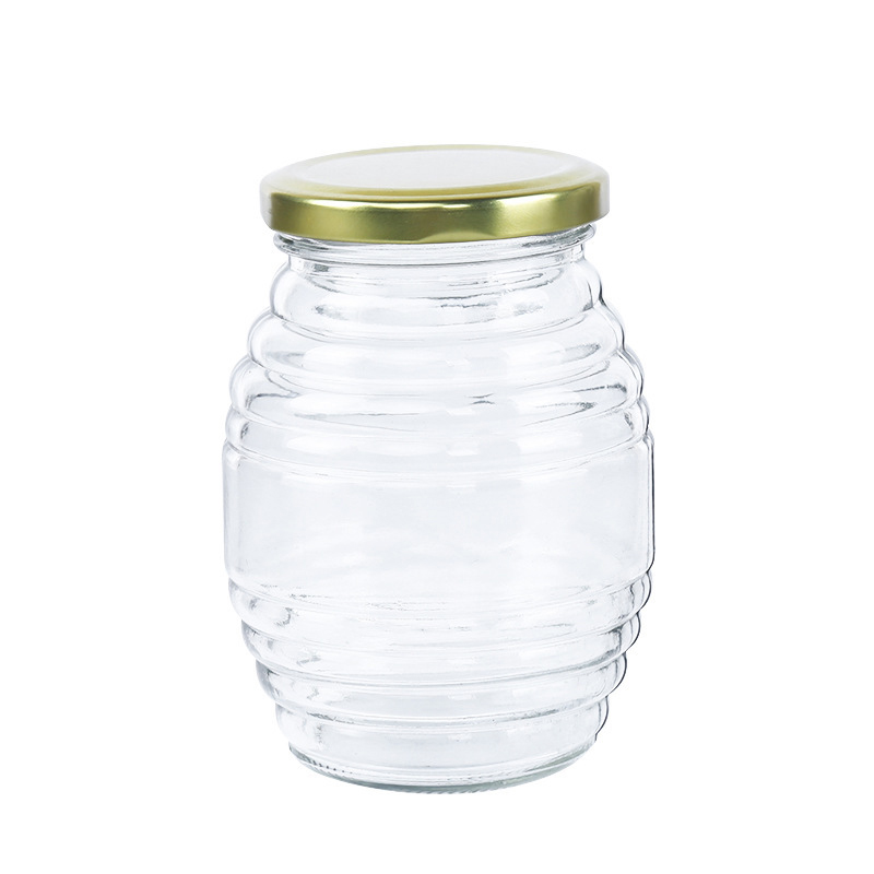 Unique honey glass bottle jars clear honey container
