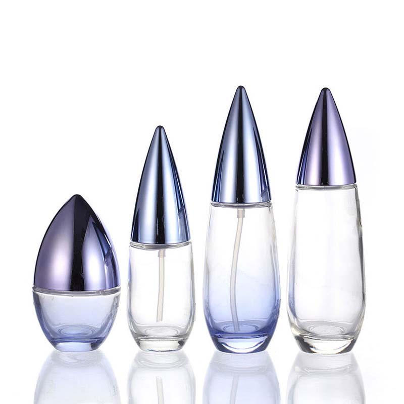 Unique lotion bottle cap thick bottom glass cosmetic