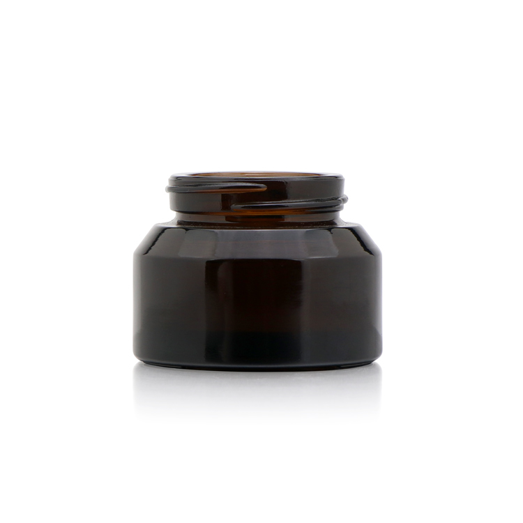 Unique new design 15g 30g 50g 30ml 120ml colored make up packaging oblique shoulder glass cosmetic jars