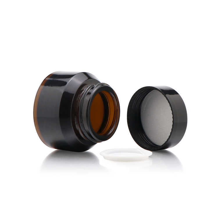 Unique new design 15g 30g 50g 30ml 120ml colored make up packaging oblique shoulder glass cosmetic jars