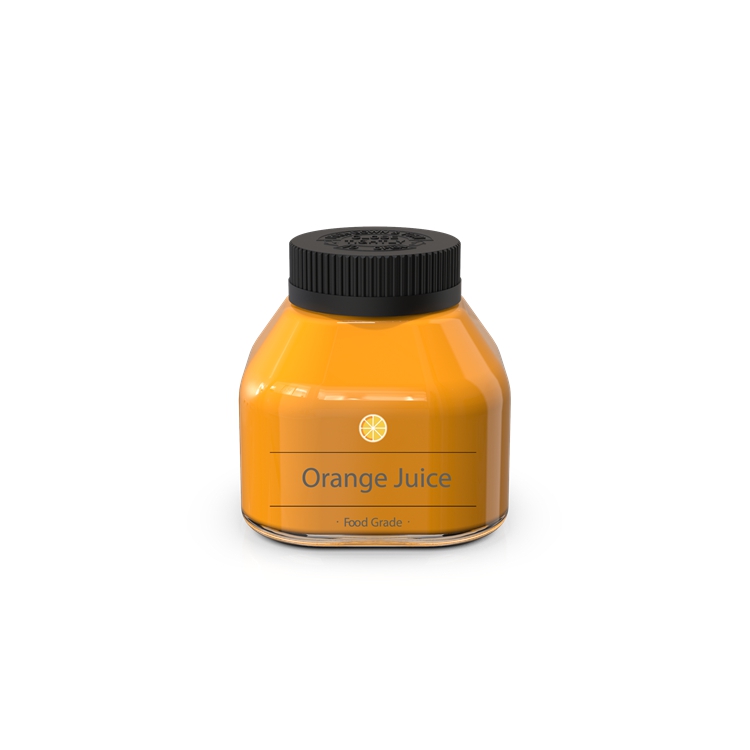 Unique oblique Shape 250ml High Quality Clear Sauce Glass Jar with Screw Lids Design for Sauce Storage