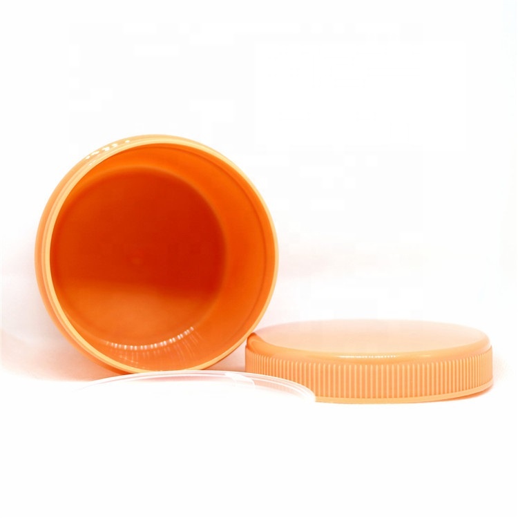 Unique orange PET plastic cream container and jars for cosmetics with screw cap lid 4oz 8oz body butter oil container