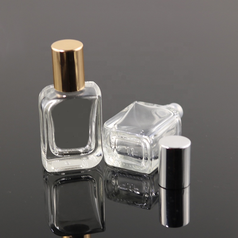 Unique shape 10 ml square roll on bottle glass perfume roller bottle (NRB07A)