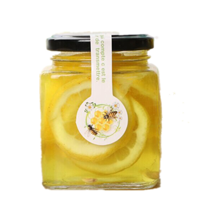 Unique shape 100ml 200ml square kitchen glass jars small glass jar with lid