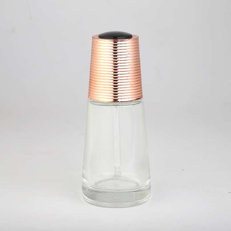 Unique transparent round shape 35ml transparent glass dropper bottle for essential oil
