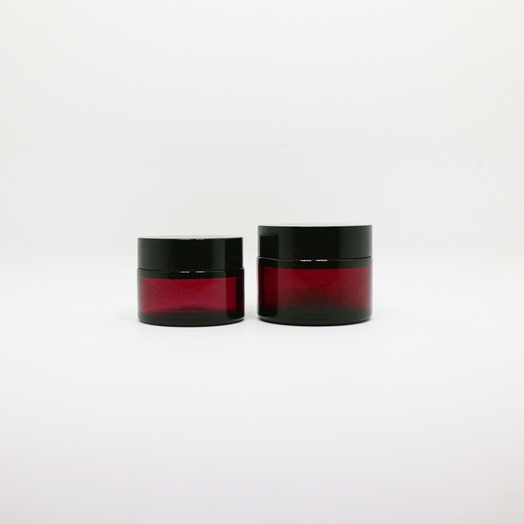 Unique wood transfer printing cosmetic container glass jar 5ml with Wood Grain lid