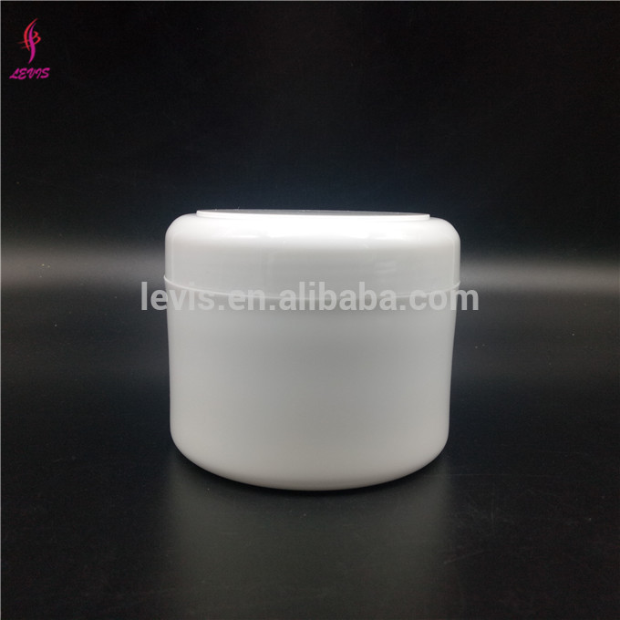 Universal white plastic PP 250ml empty cosmetic jars with liner
