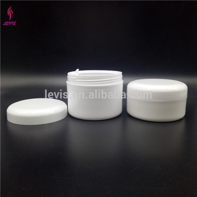 Universal white plastic PP 250ml empty cosmetic jars with liner