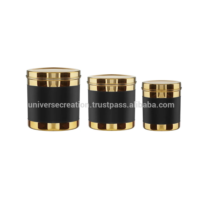 Universe Creation wholesale eco-friendly healthy 500ml metal jar with metal silicone lid set of 3