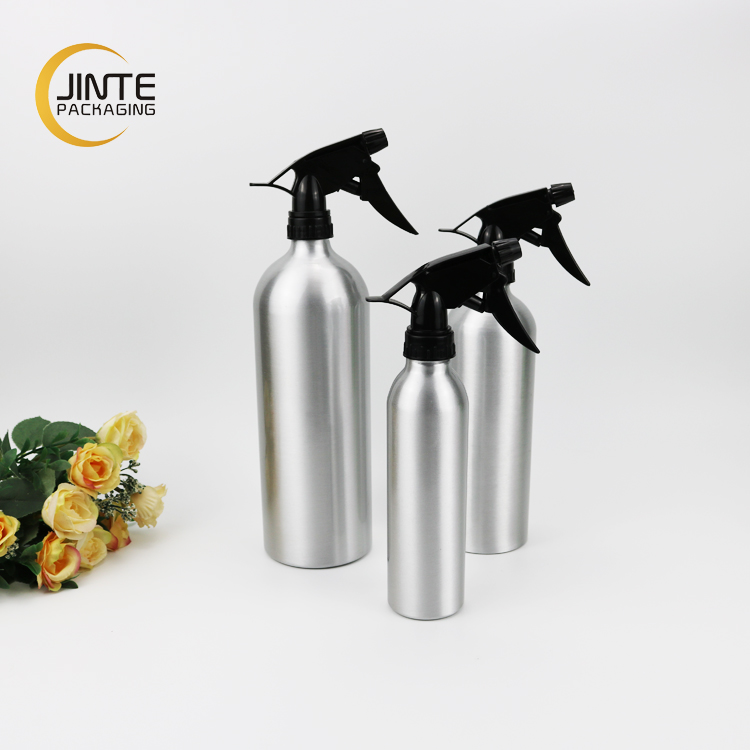 Useful high capacity toilet cleaner aluminum bottle with trigger pump sprayer in 250ml 300ml 350ml 400ml 500ml 750ml 1000ml
