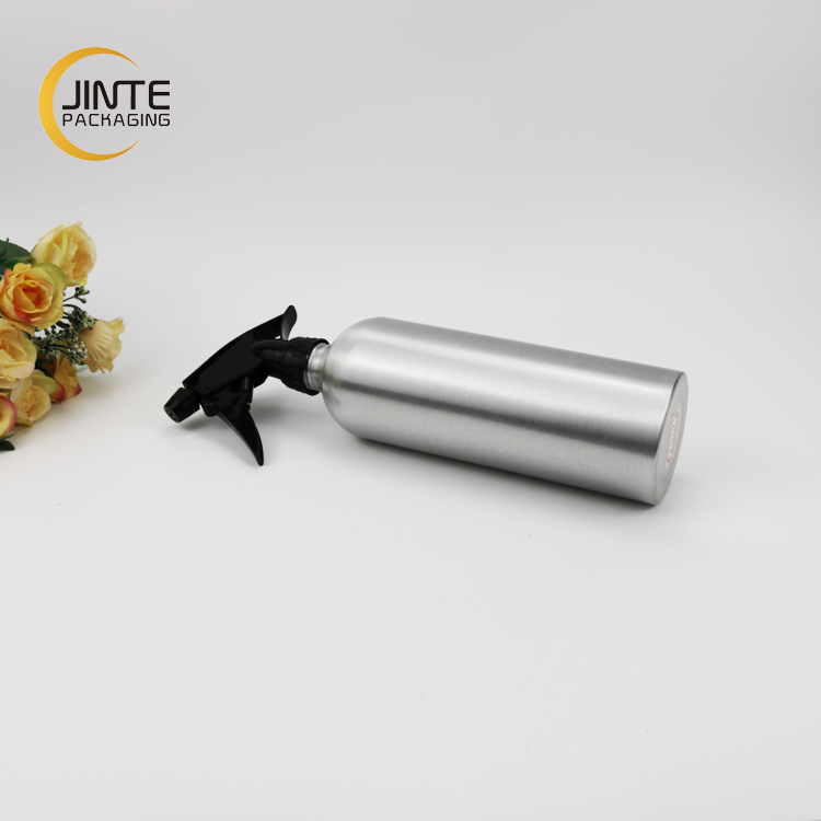 Useful high capacity toilet cleaner aluminum bottle with trigger pump sprayer in 250ml 300ml 350ml 400ml 500ml 750ml 1000ml