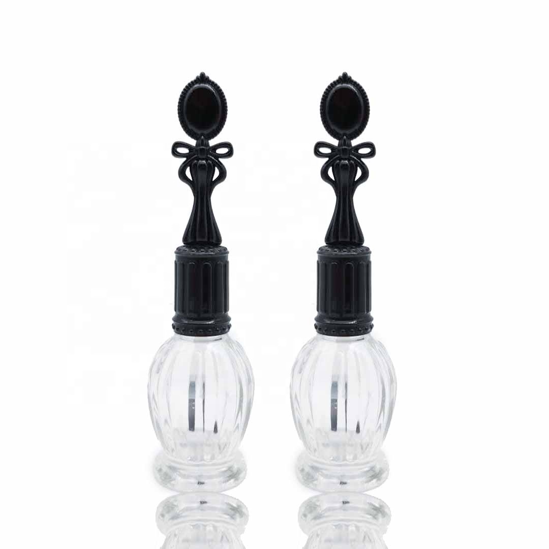 Uv Gel Nail Polish Bottle with Brush Black Empty Glass Glass Material Cosmetic Packing Carton Box Slik Screen, Hot Stamp 5000pcs