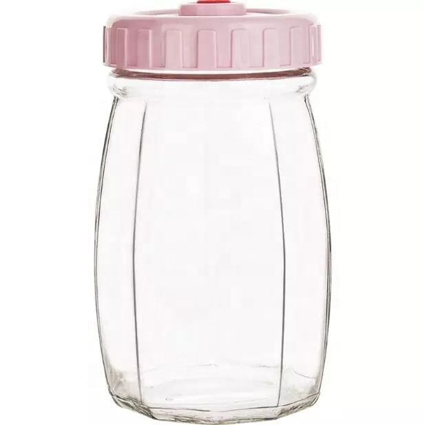 Vacuum Airtight And Sealed Glass Mason Jar Candy Organizer Snack Cans Grain Glass Container Dried Fruit Storage Bottles With Lid