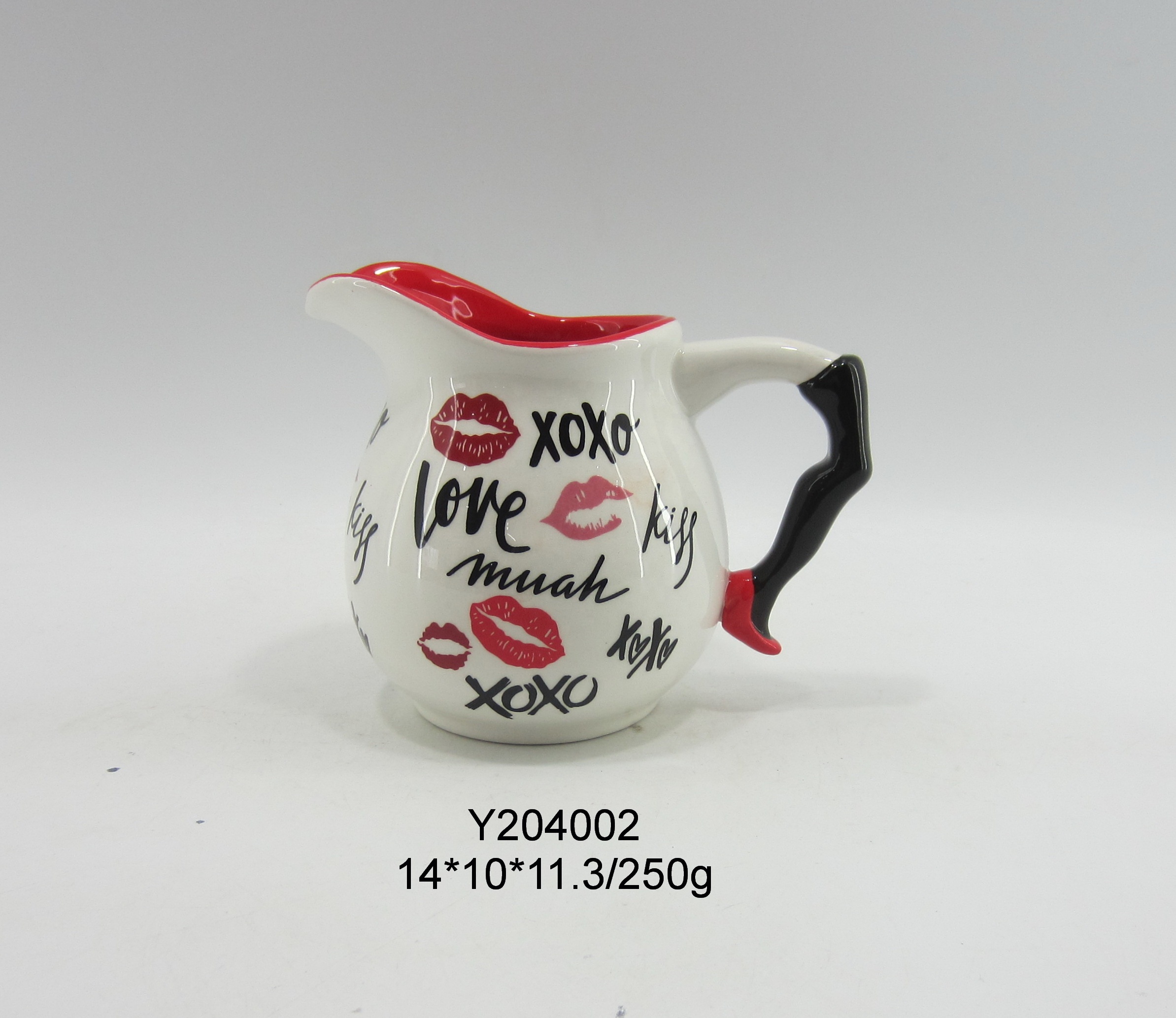 Valentine Candy Jar Heart shape Lid Ceramic Candy and Food Container Cookie Jar wedding decorative