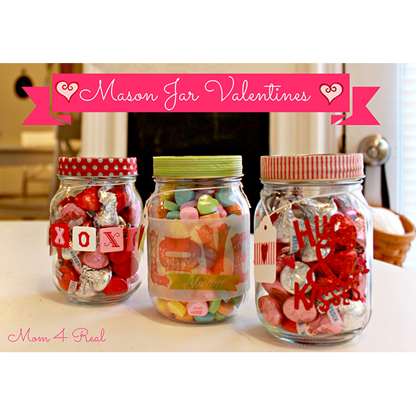 Valentine candy corn gift mason jar packaging