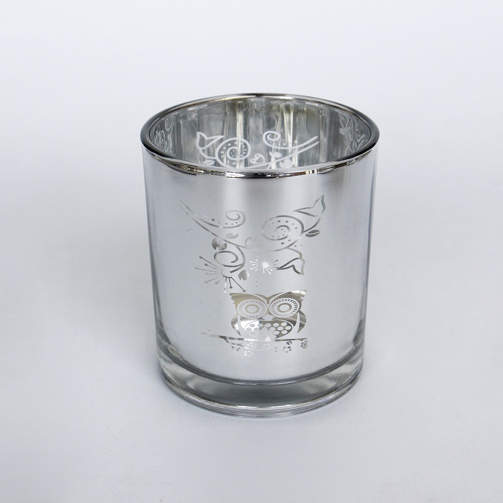 Valentine's day candle holder glass jar Easter day 3 wick glass candle jar scene decoration clear glass jar with lids for candle