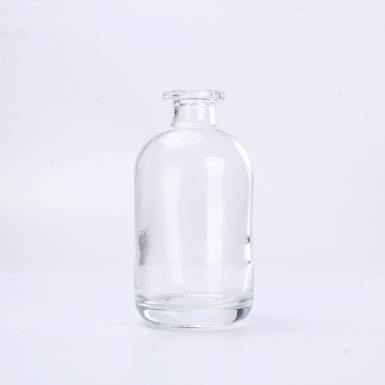 Vanjoin 100 ML 250 ML 375ML 500ML Gin Rum Shot Liquor Round Glass Bottle with Cork Lid