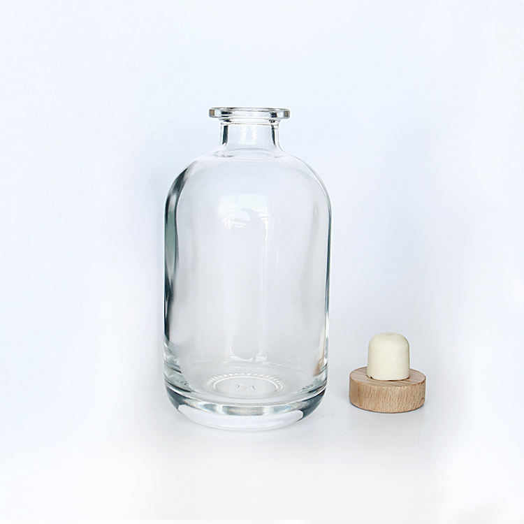 Vanjoin 100 ML 250 ML 375ML 500ML Liquor Round Glass Bottle with Cork