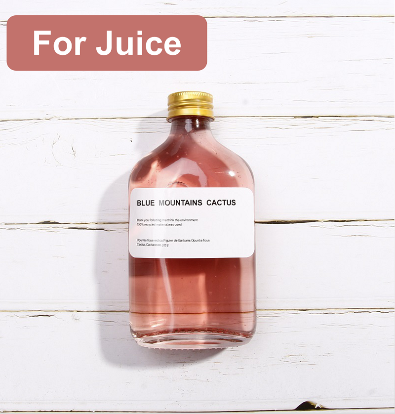 Vanjoin 100ml 200ml 250ml 350ml 500ml flat square clear cold liquor beverage juice coffee wine bottles glass flask bottle