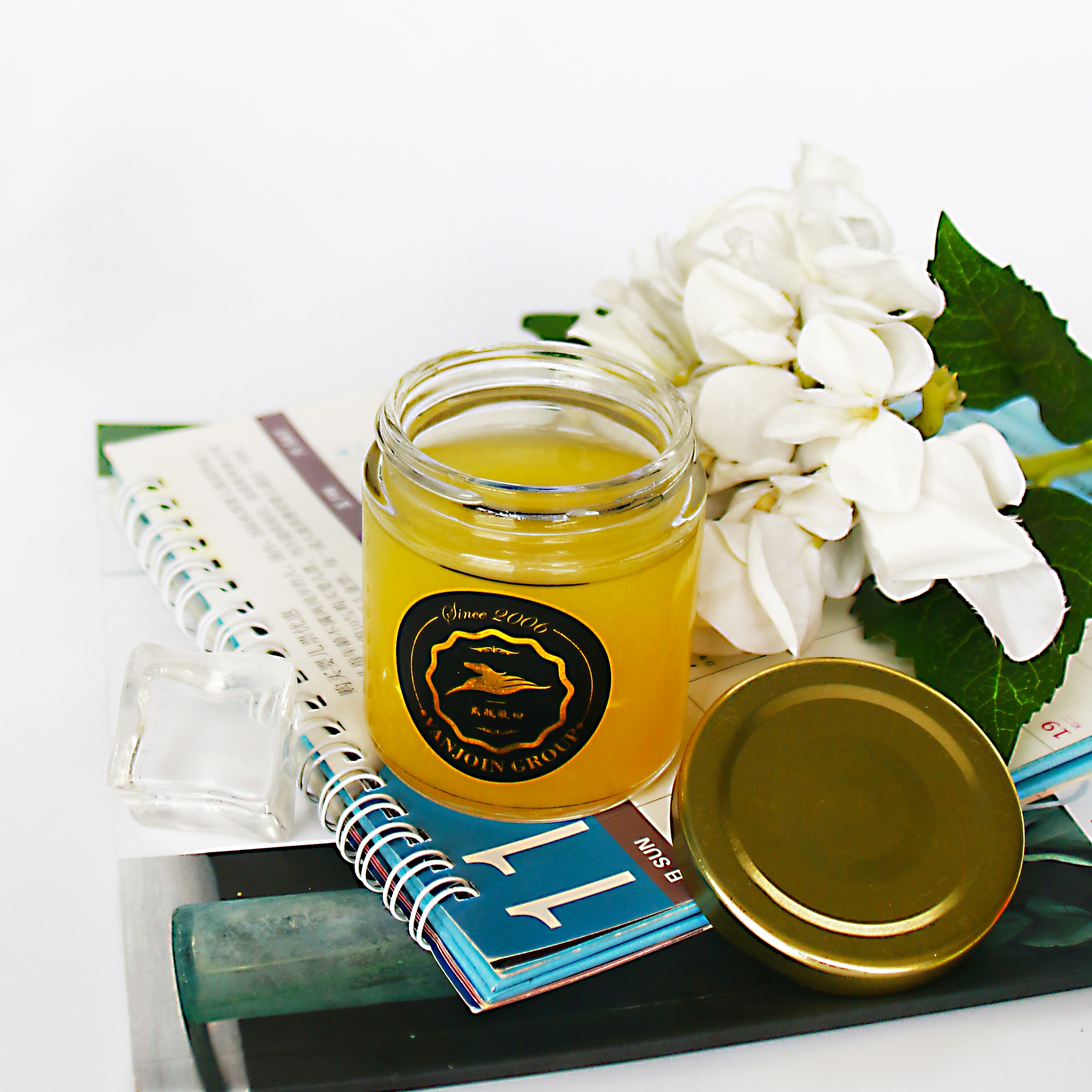 Vanjoin 12oz 16oz Glass Honey Jar Clear Jam Food Jar For Storage