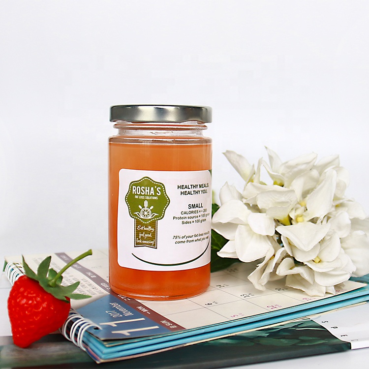 Vanjoin 12oz 16oz Glass Honey Jar Clear Jam Food Jar For Storage