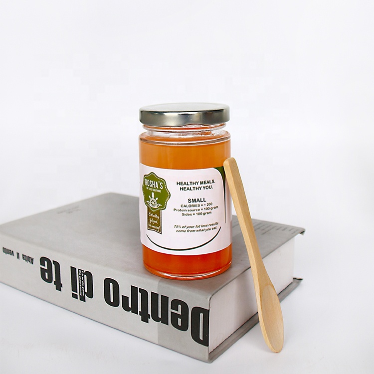 Vanjoin 12oz 16oz Glass Honey Jar Clear Jam Food Jar For Storage