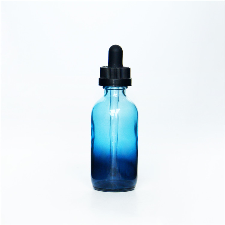 Vanjoin 15ml 30ml 60ml 100ml Custom Gradient Blue Personal Care Glass Packaging Essential Oil Bottles With Lids