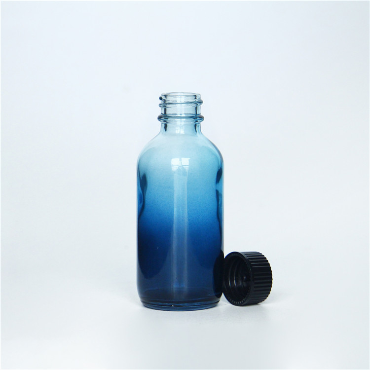 Vanjoin 15ml 30ml 60ml 100ml Custom Gradient Blue Personal Care Glass Packaging Essential Oil Bottles With Lids