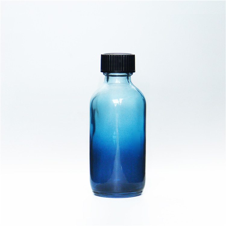 Vanjoin 15ml 30ml 60ml 100ml Custom Gradient Blue Personal Care Glass Packaging Essential Oil Bottles With Lids