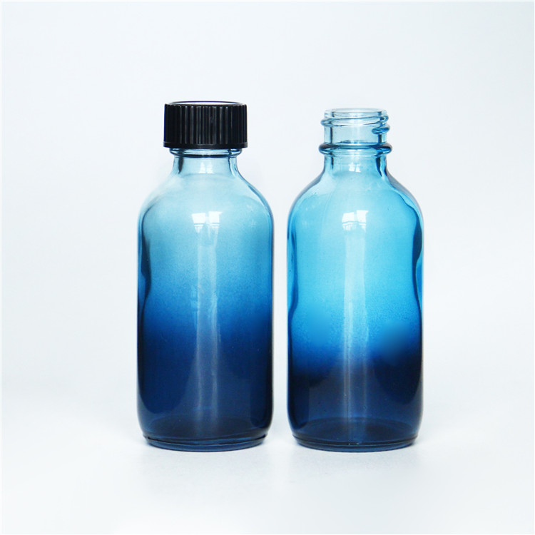 Vanjoin 15ml 30ml 60ml 100ml Custom Gradient Blue Personal Care Glass Packaging Essential Oil Bottles With Lids