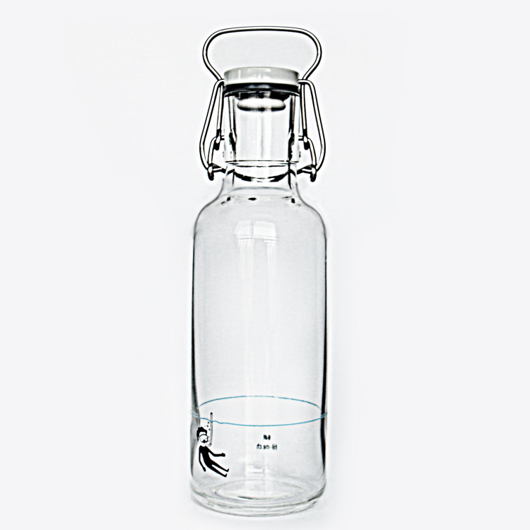 Vanjoin 200ml-1000ml sealing drinking liquor glass bottle with swing top
