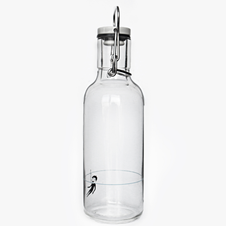 Vanjoin 200ml-1000ml sealing drinking liquor glass bottle with swing top