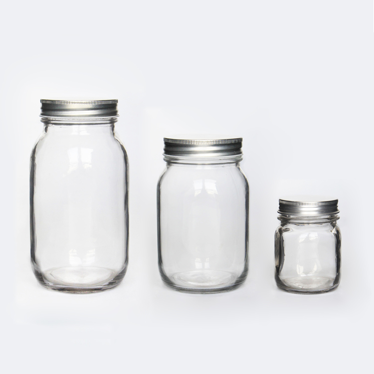 Vanjoin 250ml 8oz wide mouth mason jam jar glass mason jars with metal screw lid