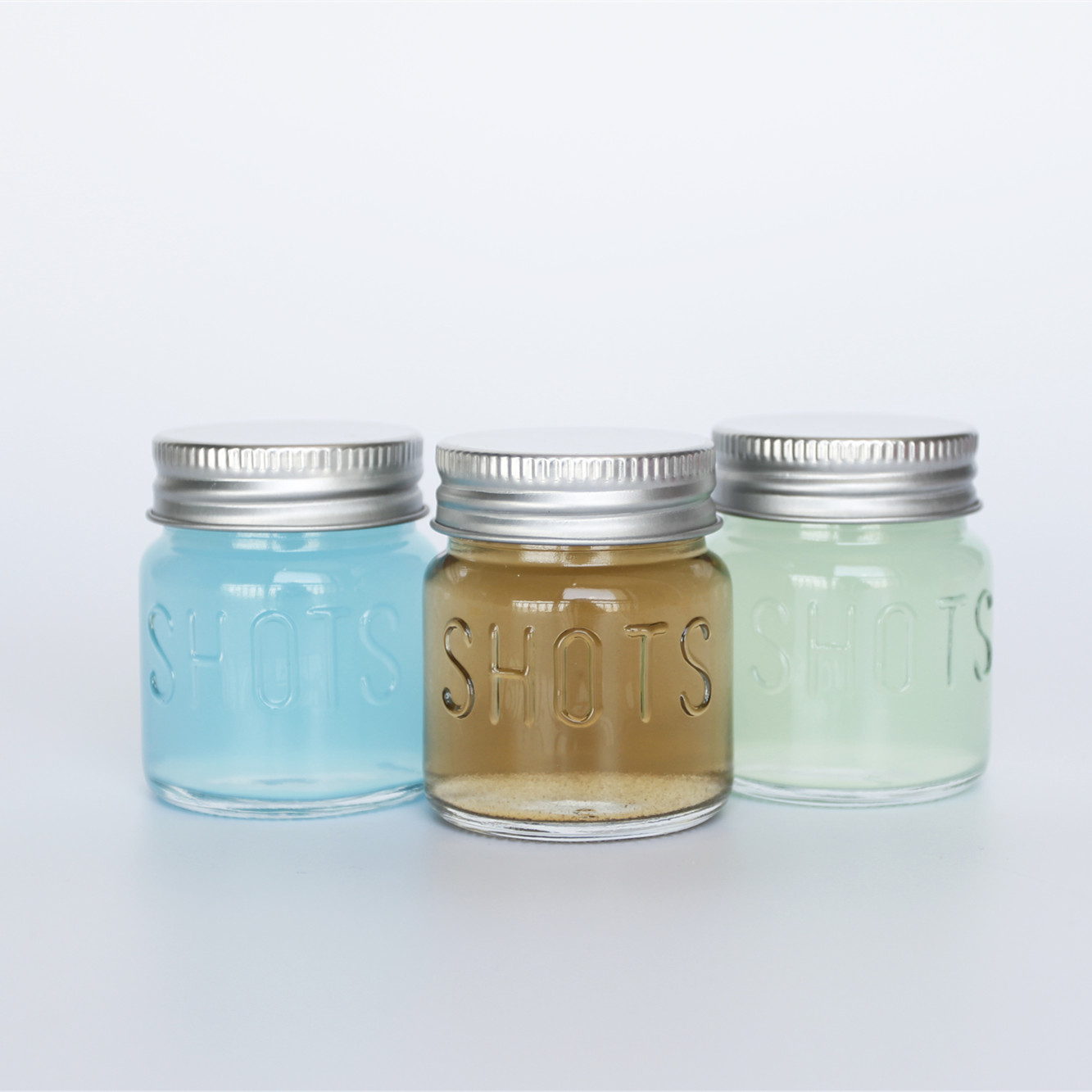 Vanjoin 2oz 60ml 80g Mini Shot Glass Jar With Sliver Screw Metal Lid For Bulk Liquor Coffee