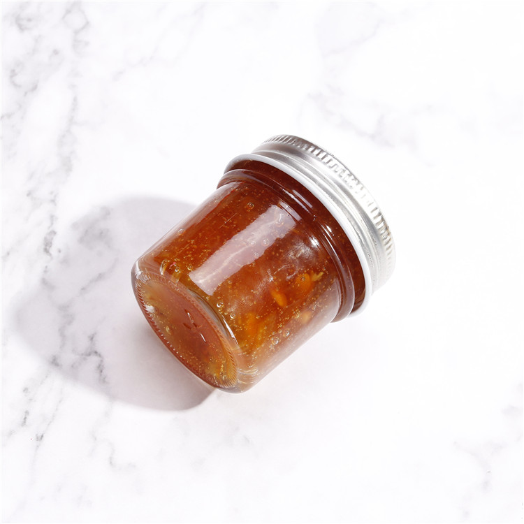 Vanjoin 4 oz  Mini Eco mason tapered honey jelly storage glass jar with silver lid