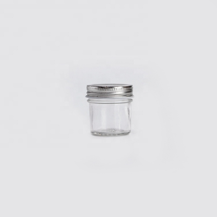 Vanjoin 4 oz Mini Eco mason tapered honey jelly storage glass jar with silver lid