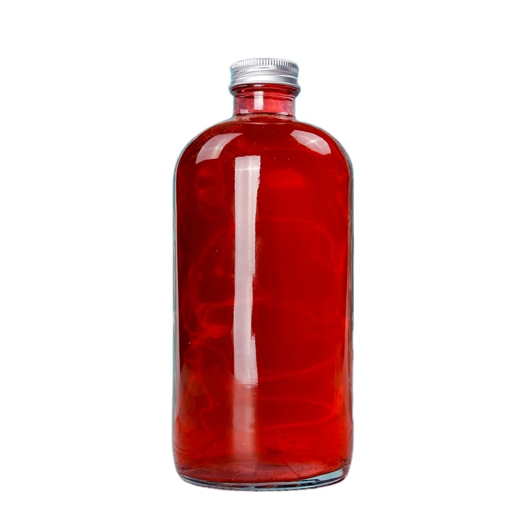 Vanjoin 8 oz 16 oz 32 oz  Hot selling round glass bottle with lid 250ml 500ml 1000ml