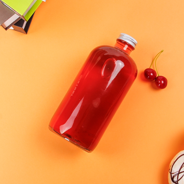 Vanjoin 8 oz 16 oz 32 oz Hot selling round glass bottle with lid 250ml 500ml 1000ml