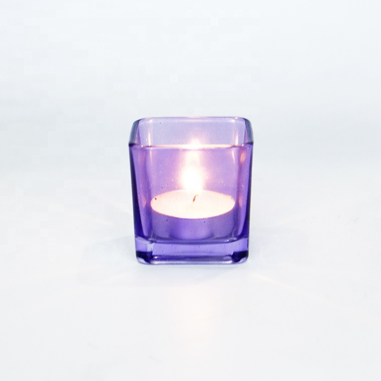 Vanjoin Classic candle glass jars Square Shape open mouth Incense candle use High Quality and Cosmetic Available
