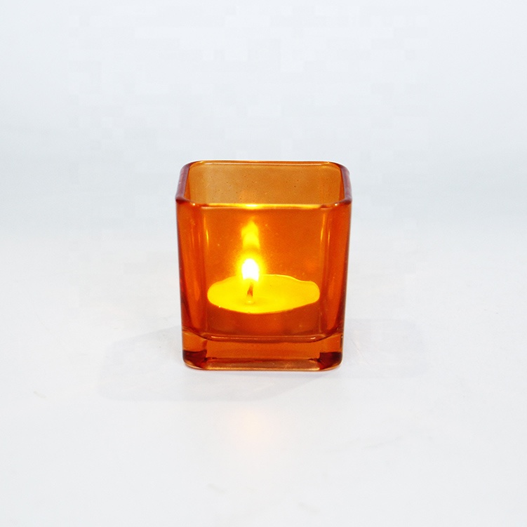 Vanjoin Classic candle glass jars Square Shape open mouth Incense candle use High Quality and Cosmetic Available