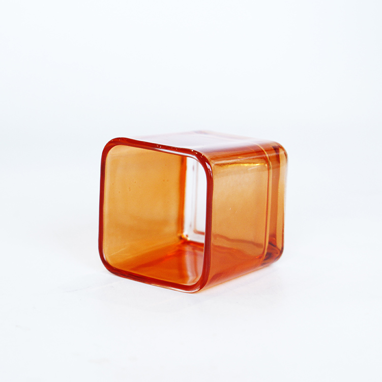 Vanjoin Classic candle glass jars Square Shape open mouth Incense candle use High Quality and Cosmetic Available