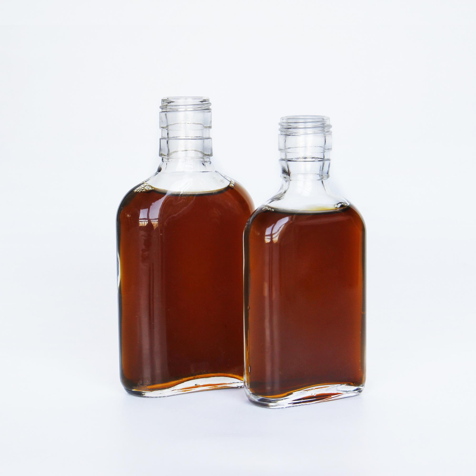 Vanjoin Custom 50ml 100ml 150ml 200ml 250ml 350ml 500ml Flat Flask Glass Bottle For Cold Brew Coffee