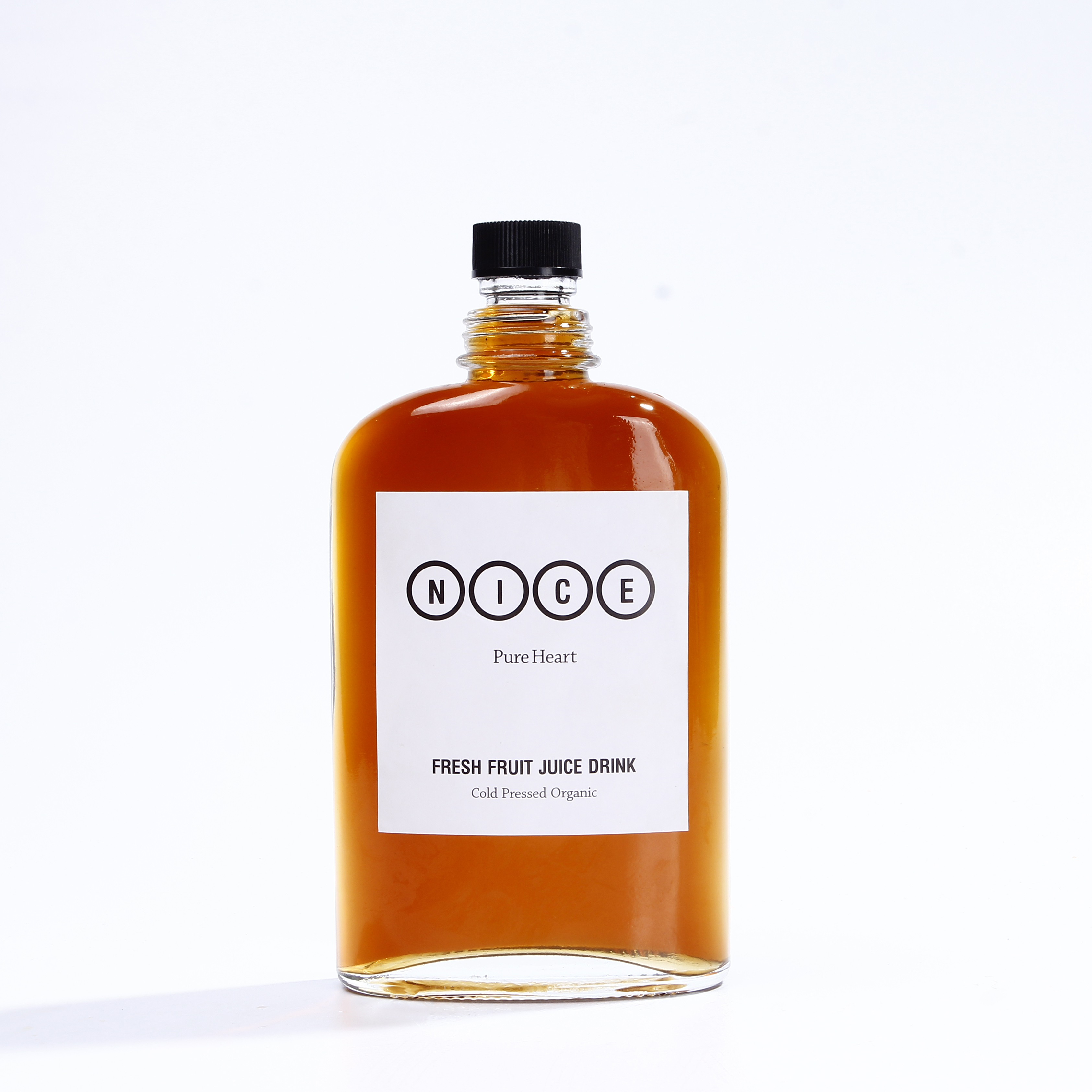 Vanjoin Custom Hip Flask Clear Glass Bottle with Two Caps for Rum Whisky Spirit