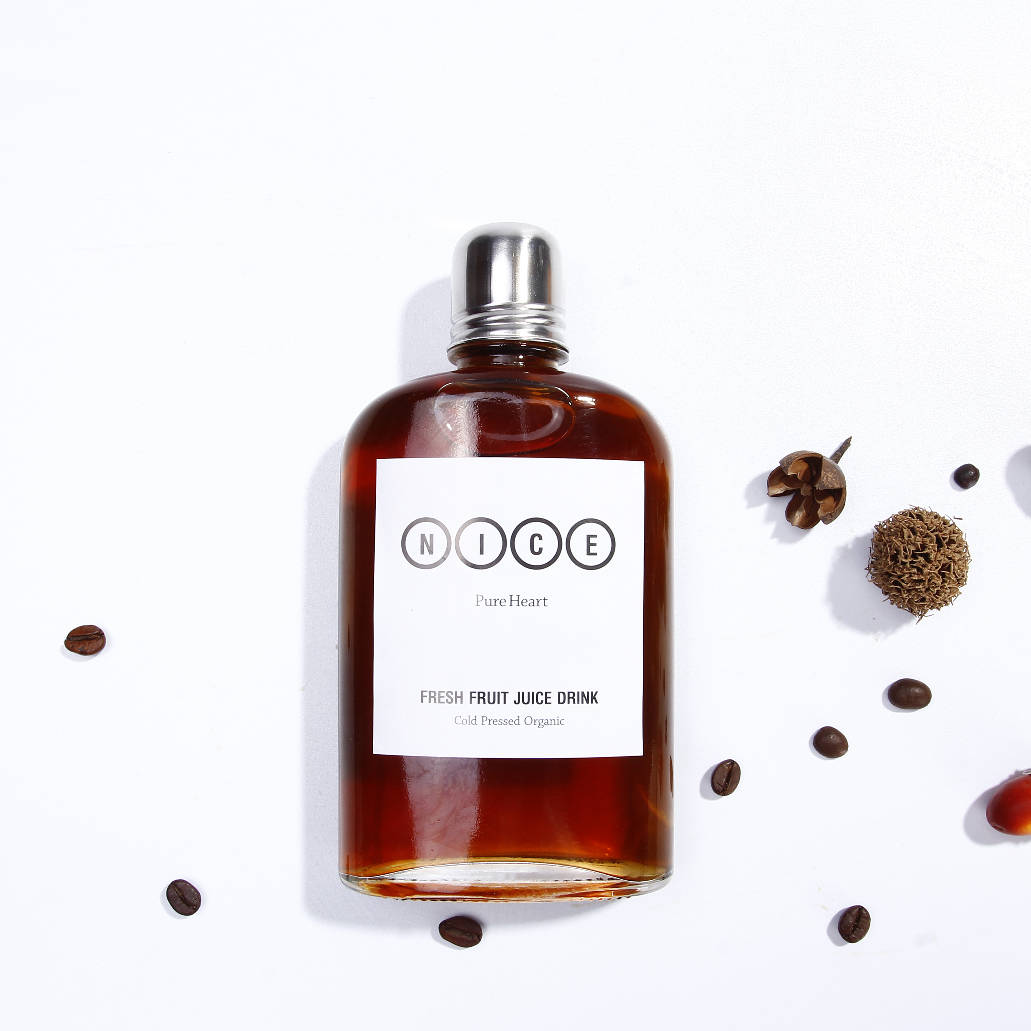 Vanjoin Custom Hip Flask Clear Glass Bottle with Two Caps for Rum Whisky Spirit