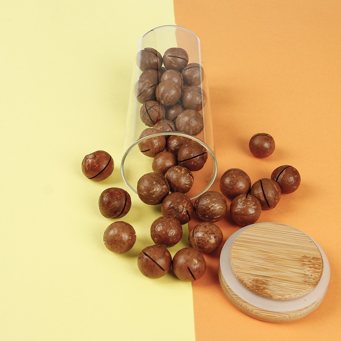Vanjoin Custom Logo Clear Round High Borosilicate Glass Kitchen Storage Jar Candy Jar for Storage